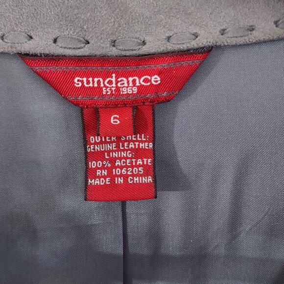 Sundance Women's Suede Boho Jacket Sage Green Size 6 Western Rodeo Cowgirl Chic - Picture 10 of 11